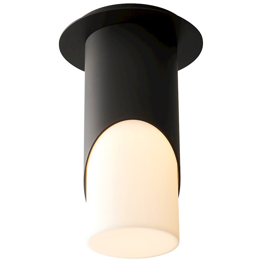 Oxygen Lighting Ellipse 1 Light Ceiling, White/Acrylic