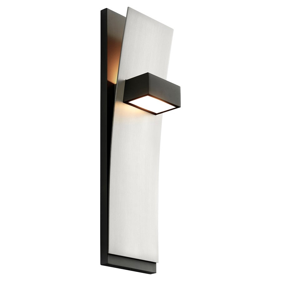Oxygen Lighting Dario 2700K Sconce, Black/Satin Nickel