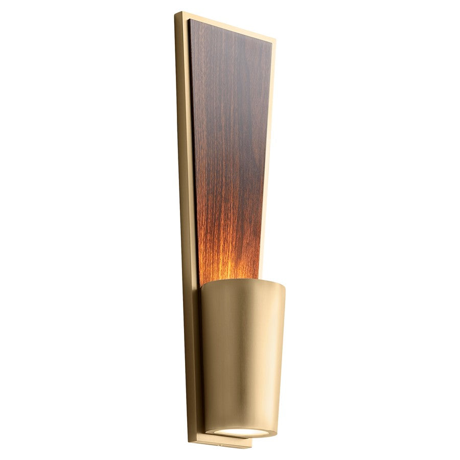 Oxygen Lighting Favero 3500K Sconce, Aged Brass
