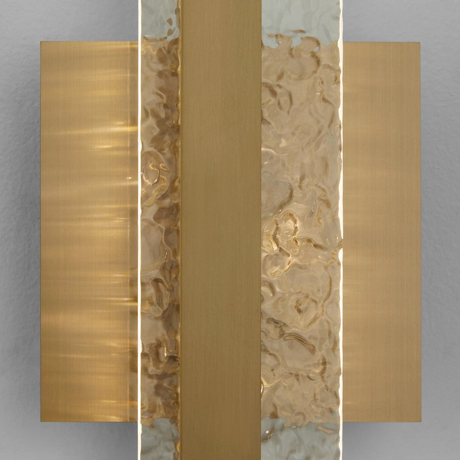 1 Light 24" Bathroom Vanity Light, Aged Brass