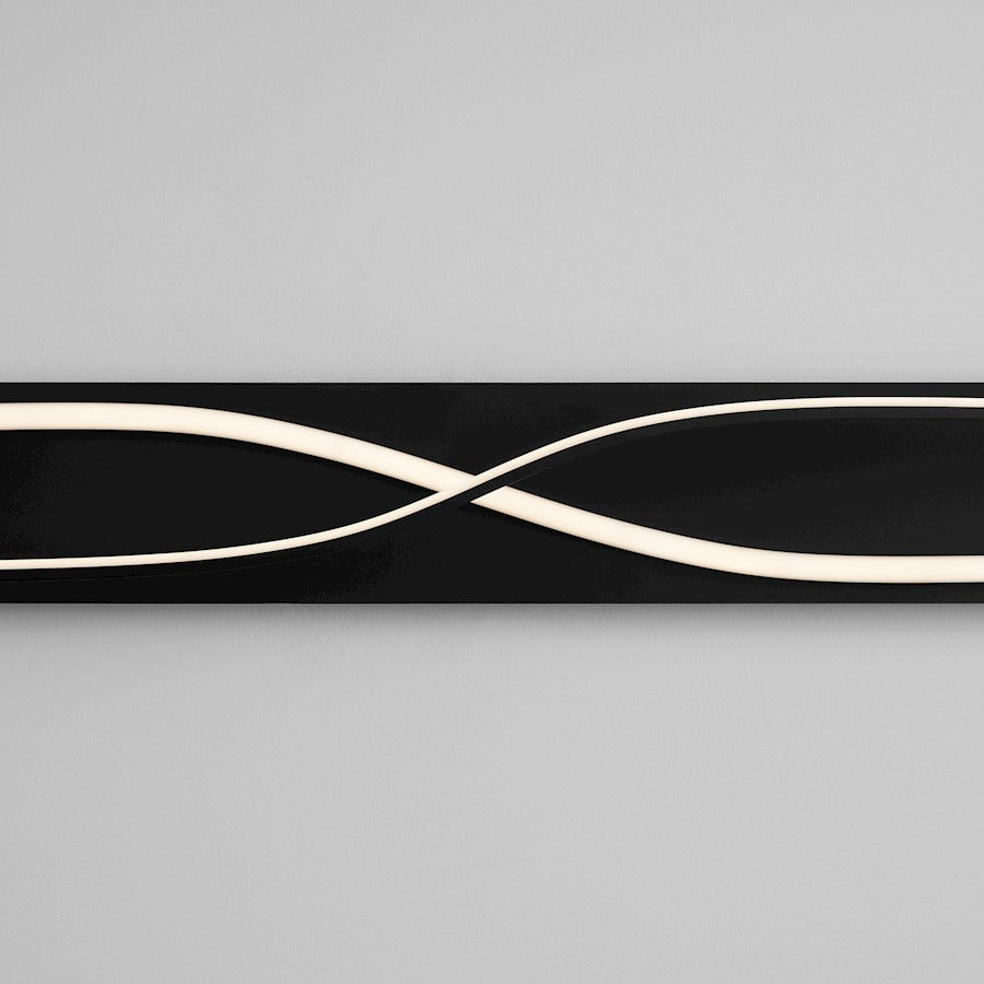 2 Light 34" Bathroom Vanity Light, Black