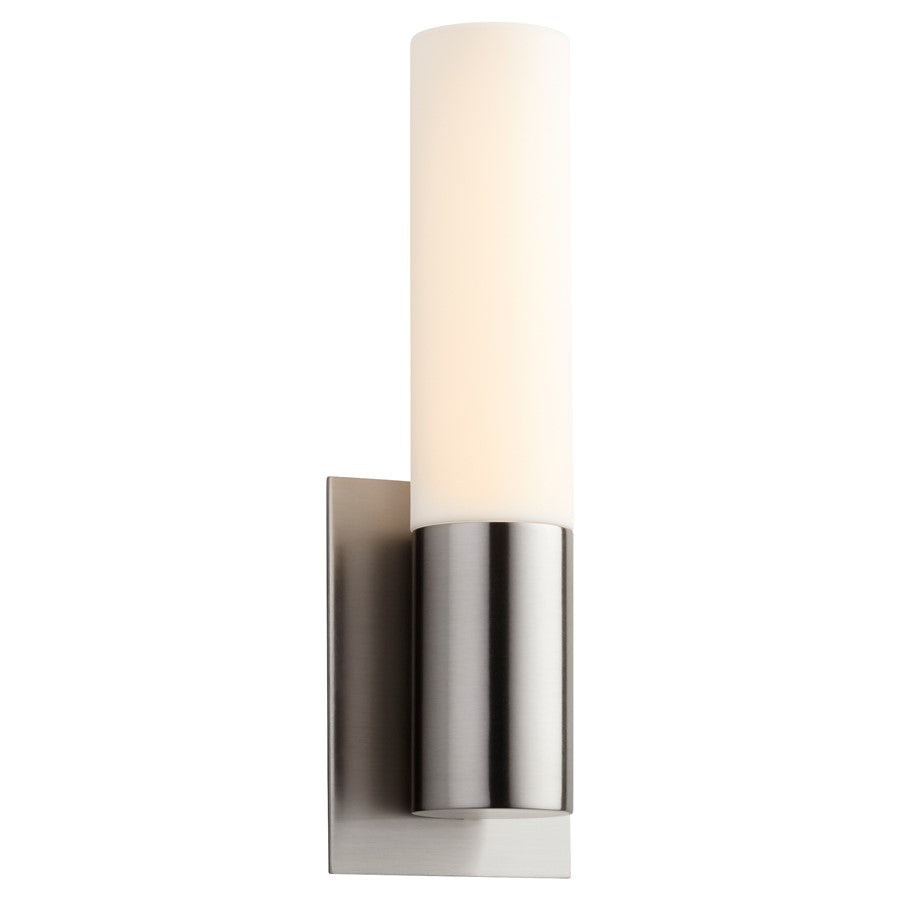 Oxygen Lighting Magneta 3500K 120V Acrylic Sconce, Satin Nickel