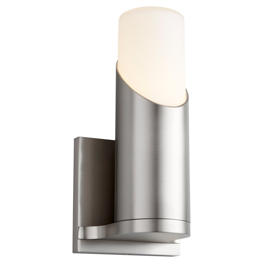 Oxygen Lighting Ellipse 3500K Glass Sconce, Satin Nickel