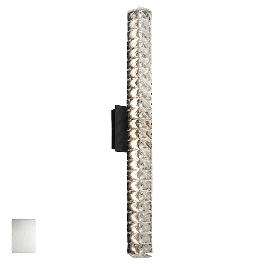 2 Light 30" Bathroom Vanity Light, Satin Nickel