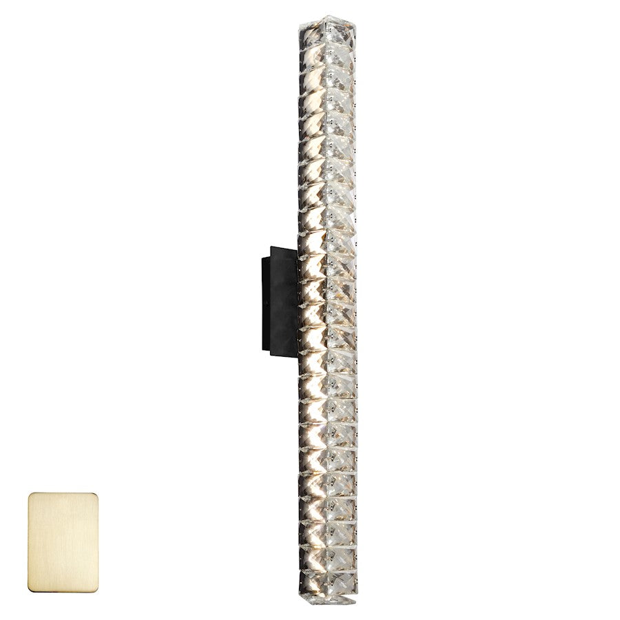 2 Light 30" Bathroom Vanity Light, Aged Brass