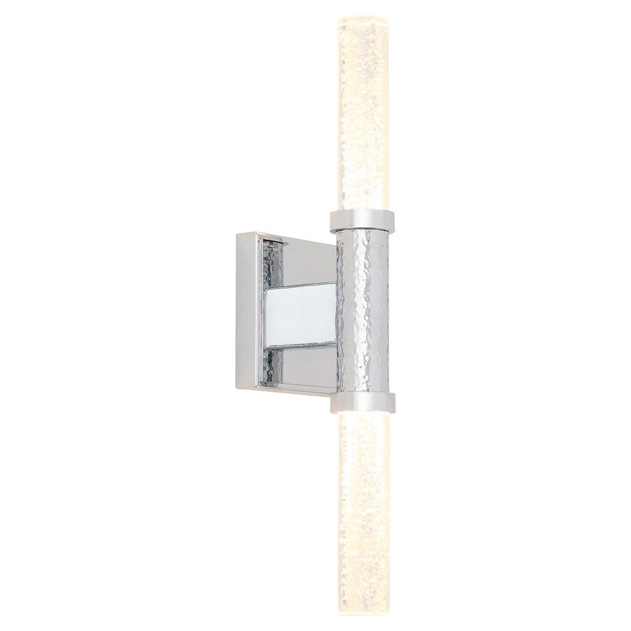 Oxygen Lighting Monet 3000K LED Sconce, Polished Chrome