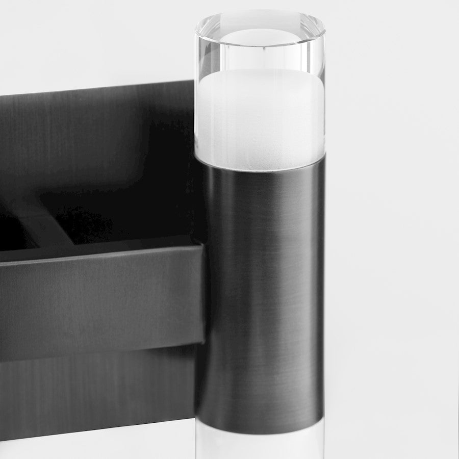 6 Light LED Bathroom Vanity Light, Black