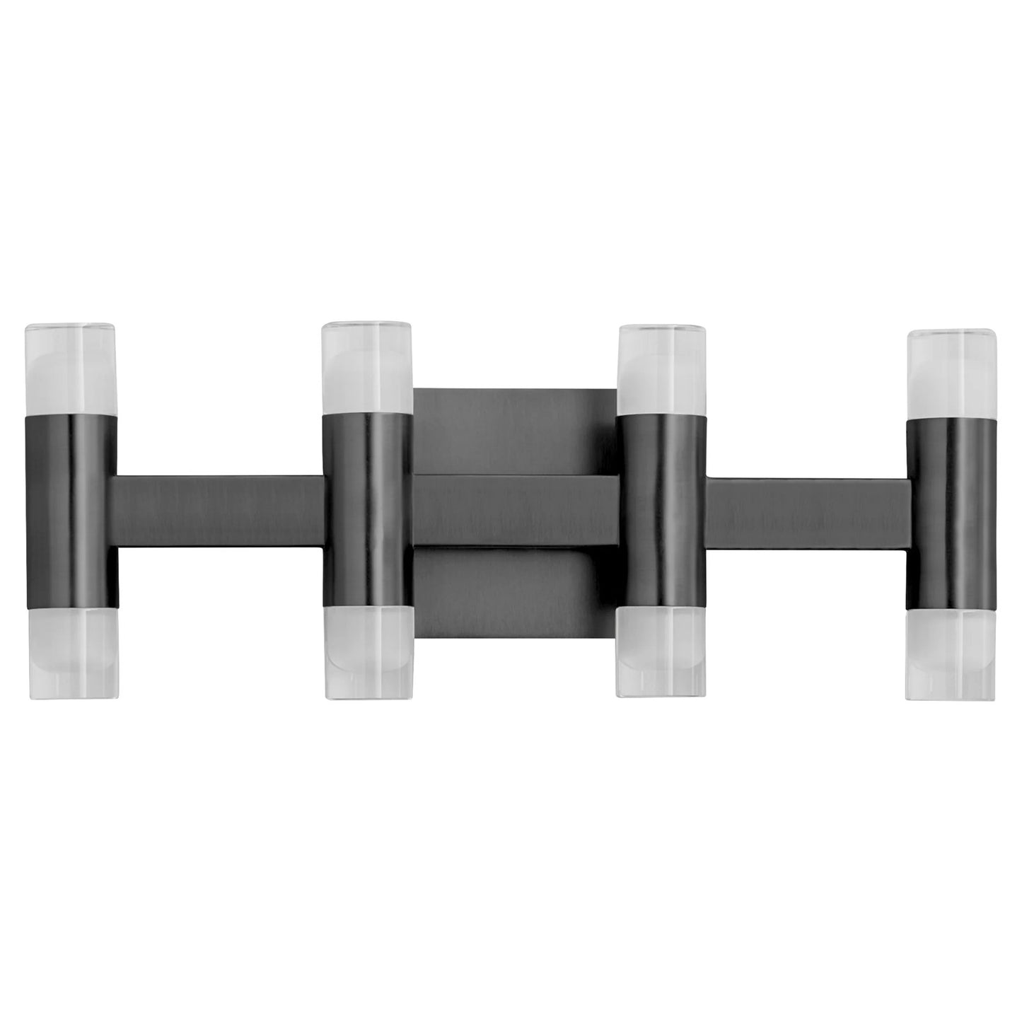 8 Light LED Bathroom Vanity Light, Black