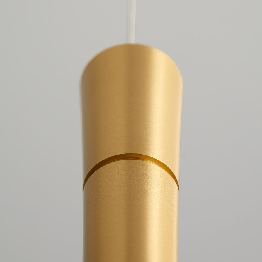 1 Light Pendant, Aged Brass