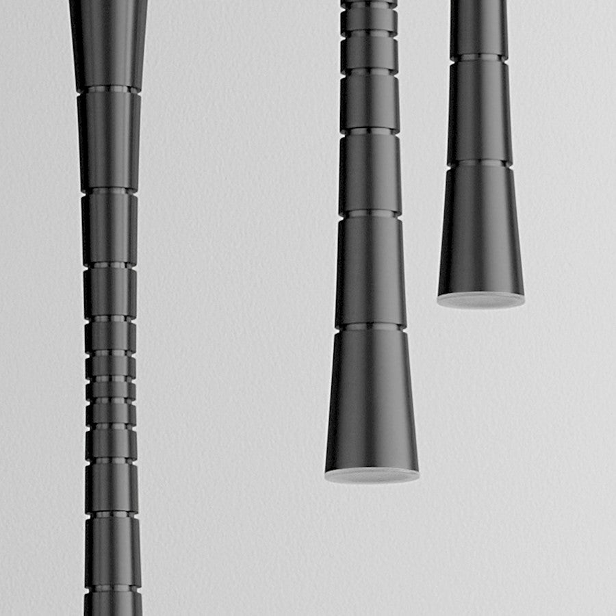 5 Light Pendant, Black