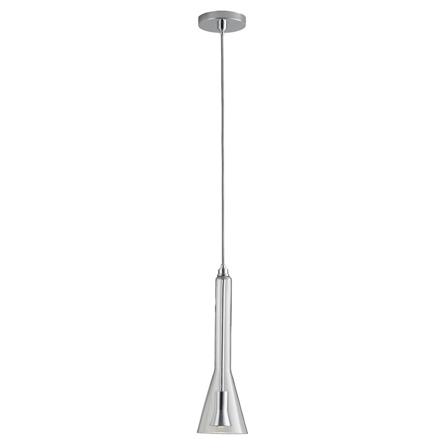 Oxygen Lighting Liberty 4000K Clear 120V Pendant, Polished Chrome