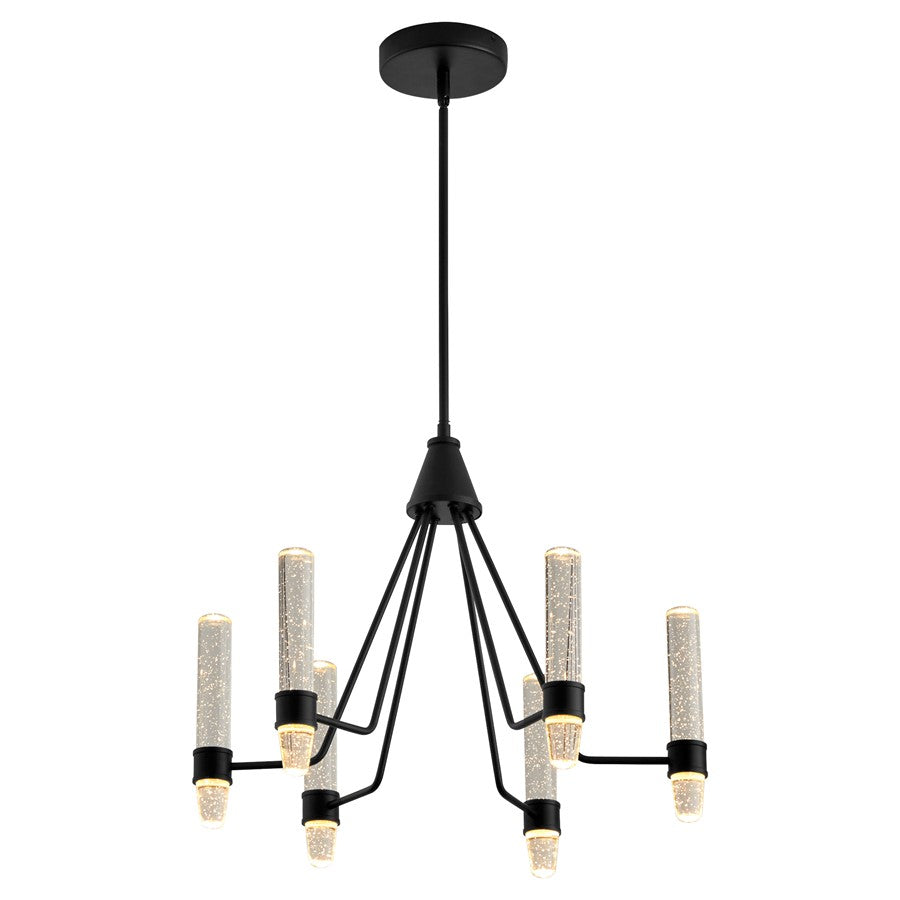 Oxygen Lighting Ethos 6Lt Cct Chandelier, Black