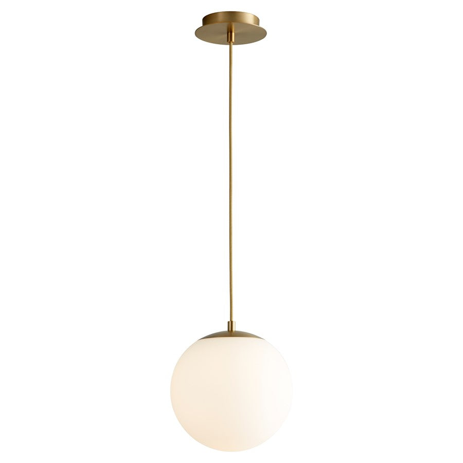 Oxygen Lighting Luna 3500K 10" 120V Pendant, Aged Brass