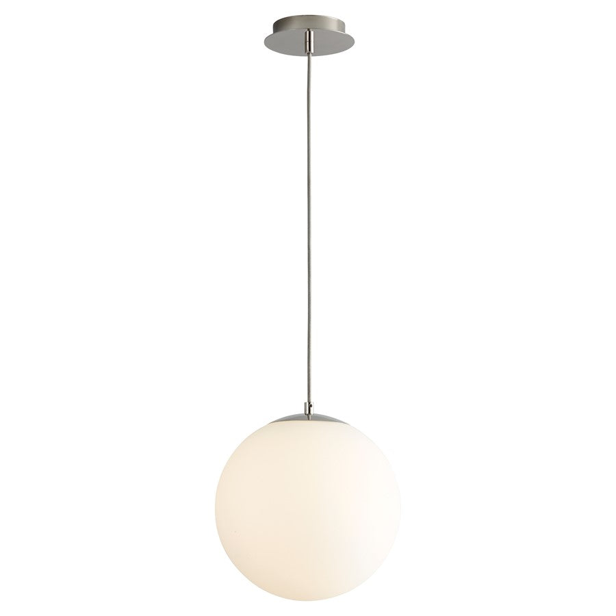 Oxygen Lighting Luna 4000K 12" 120V Pendant, Polished Nickel