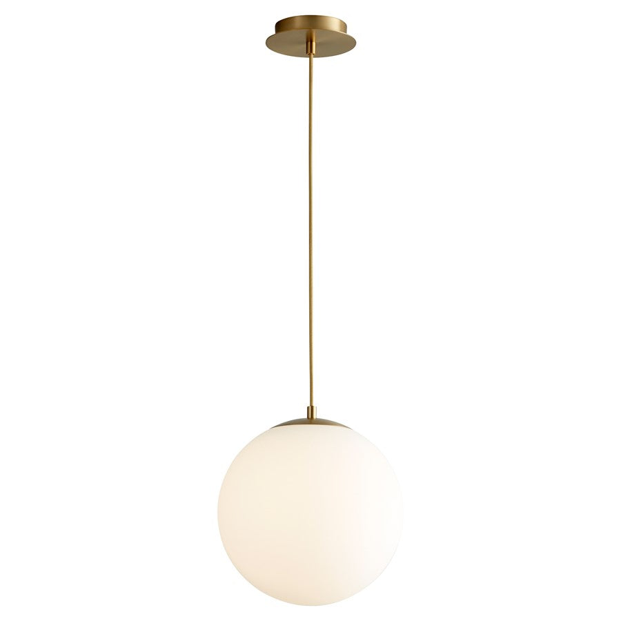 Oxygen Lighting Luna 4000K 12" 120V Pendant, Aged Brass