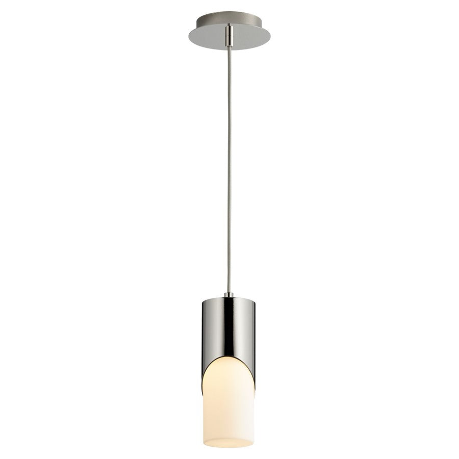 Oxygen Lighting Ellipse 3500K Short Pendant 3.5 Glass/Pol Nickel