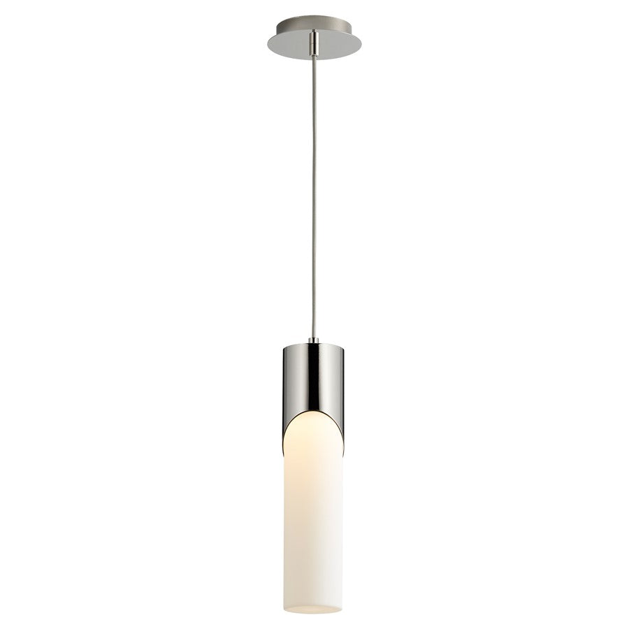 Oxygen Lighting Ellipse 2700K Tall Pendant, 3.5 Acrylic/Pol Nickel