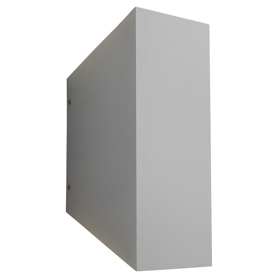 Oxygen Lighting Duo 3500K Lg Outdoor Sconce 120V, Grey