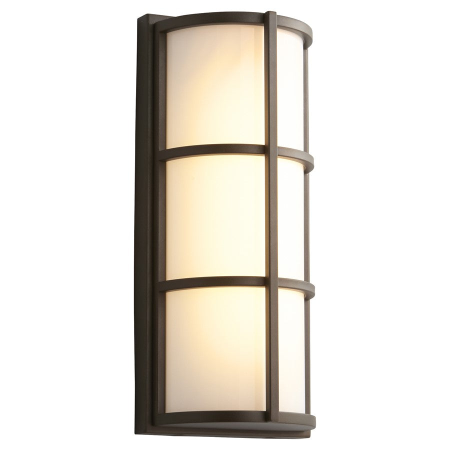 Oxygen Lighting Leda 4000K 120V Dim Outdoor Sconce, Oil Bronze