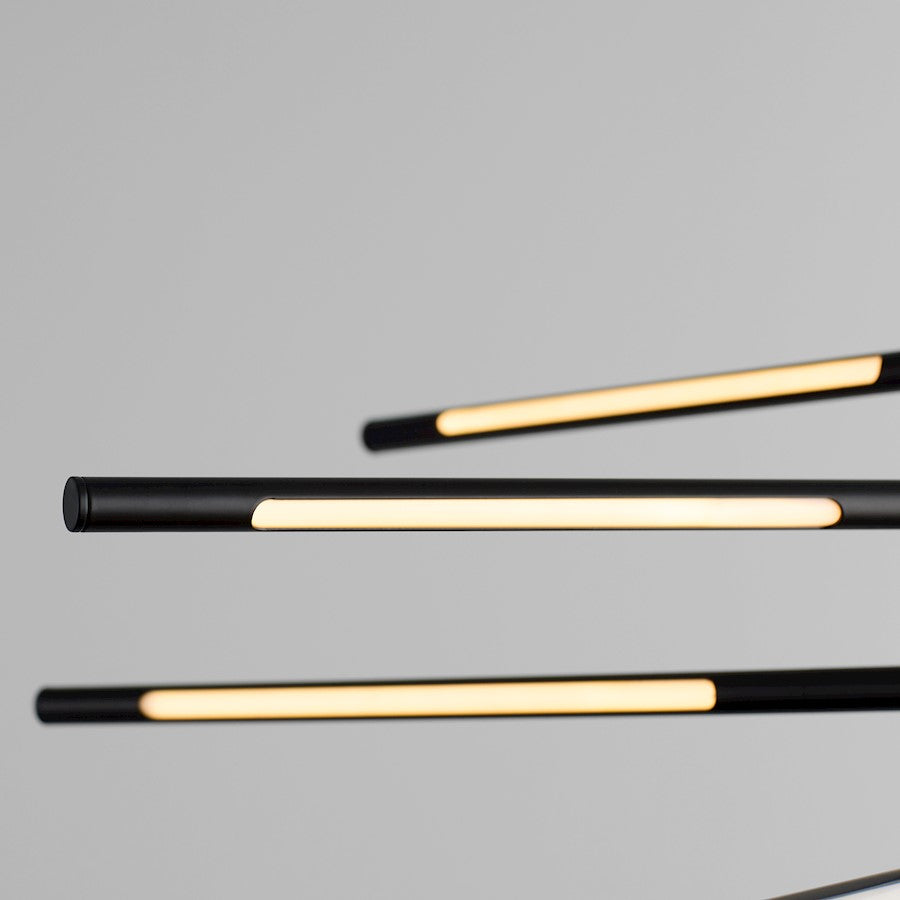 8 Light Pendant, Black