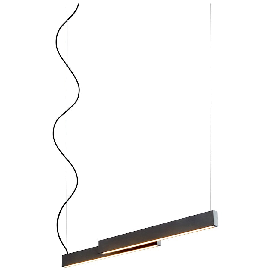 2 Light Pendant, Black/White
