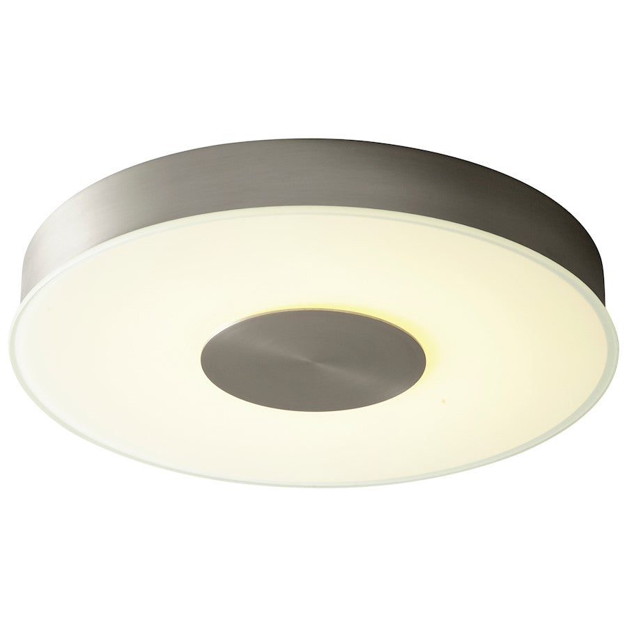 Oxygen Lighting Dione 1 Light Ceiling, Nickel/Frosted Glass