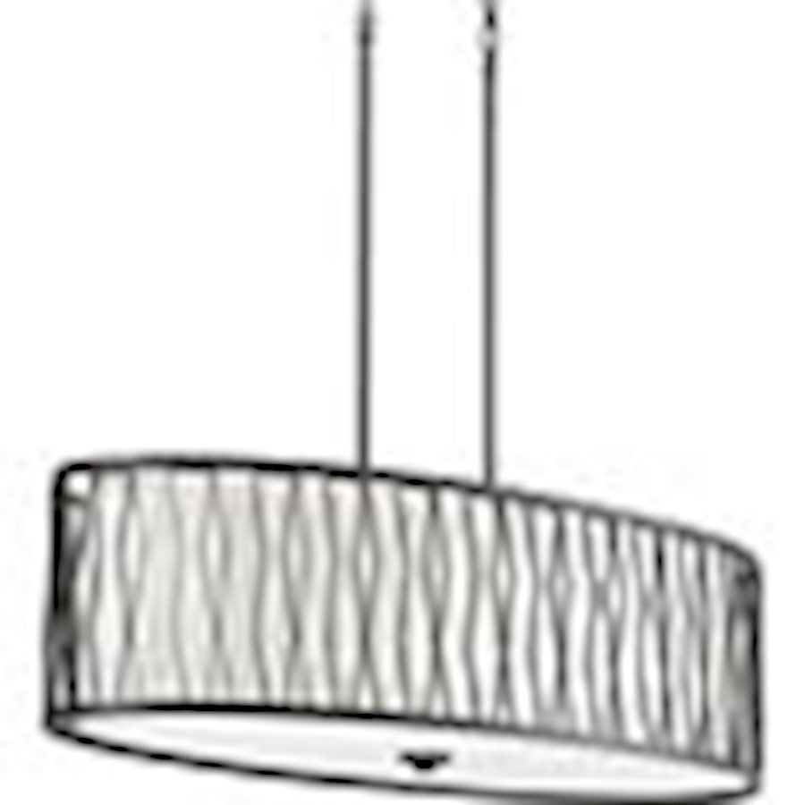 4 Light Pendant, Graphite/White