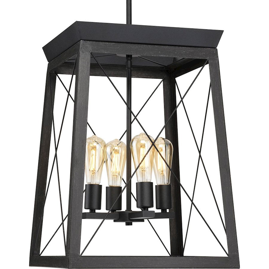 4 Light Farmhouse Chandelier Foyer