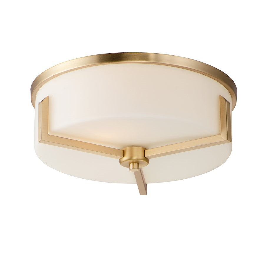 Maxim Lighting Dart 3-Light Flush Mount, Satin Brass - 21280SWSBR