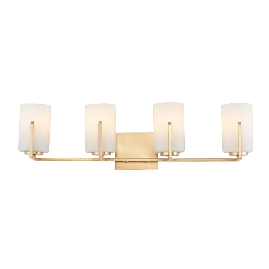Maxim Lighting Dart 4-Light Bath Vanity, Satin Brass - 21284SWSBR