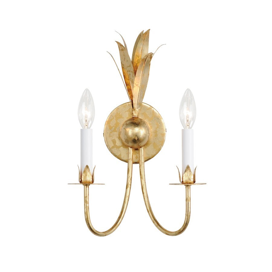 Maxim Lighting Paloma 2 Light Wall Sconce, Gold Leaf - MX2882GL