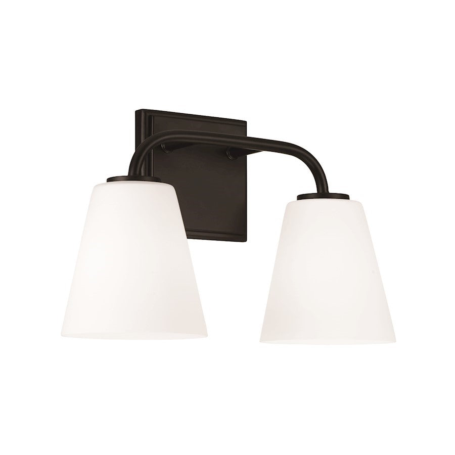 OPEN BOX ITEM: Capital Brody 2 Light Vanity, Black/White - 149421MB-543