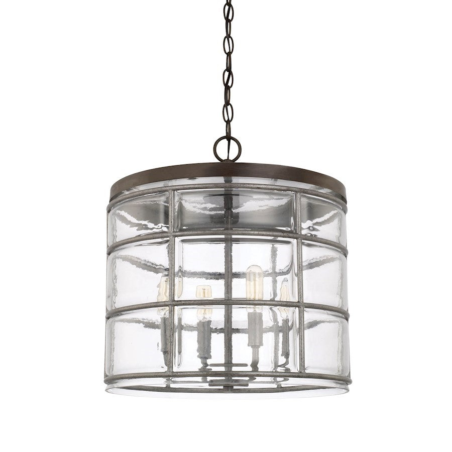 OPEN BOX: Capital Lighting Colby 4 Light Pendant, Urban Grey - 329441UG