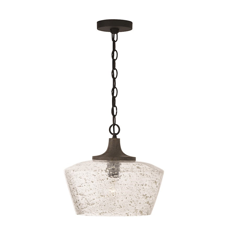 OPEN BOX ITEM: Capital Clive 1 Light Pendant, Grey/Black/Stone - 347611CK