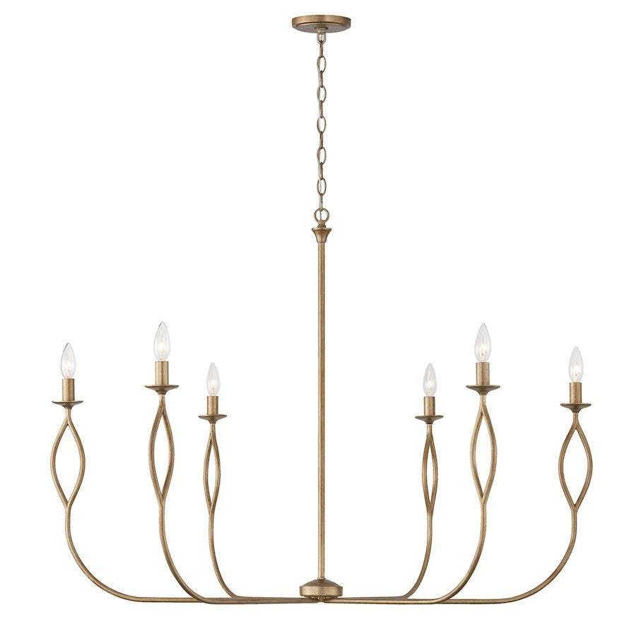OPEN BOX ITEM: Capital Cohen 6 Light 44" Chandelier Mystic Luster - 452563ML
