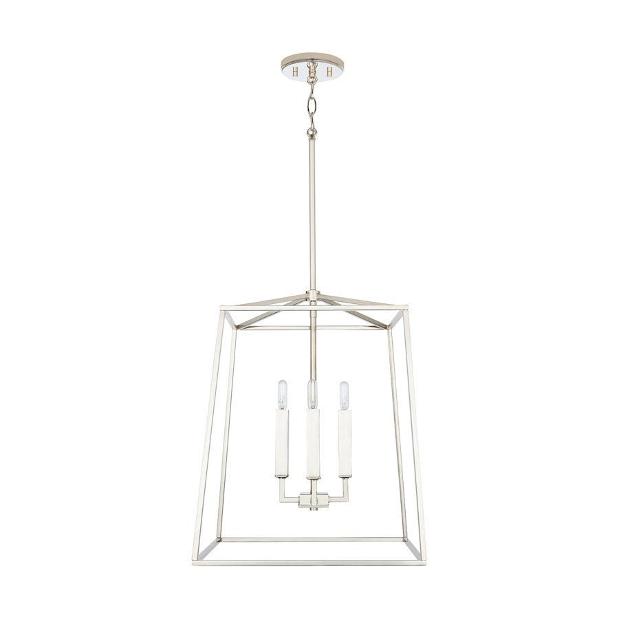 OPEN BOX: Capital Thea 4-Light Medium Foyer, Nickel - 537642PN
