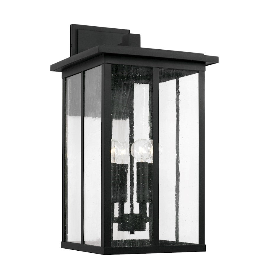 OPEN BOX: Capital Lighting Barrett 4-Lt Outdoor Wall Lantern, Black - 943843BK