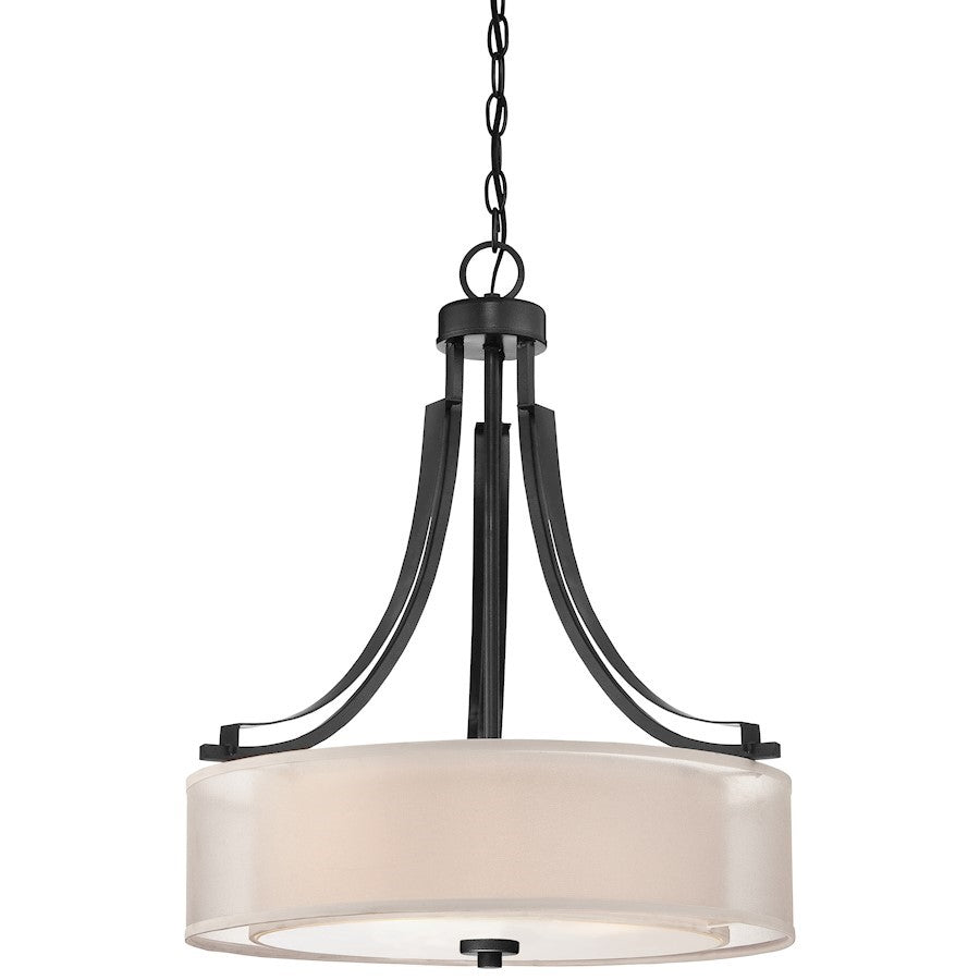 OPEN BOX ITEM: 3 Light Pendant, Sand Coal
