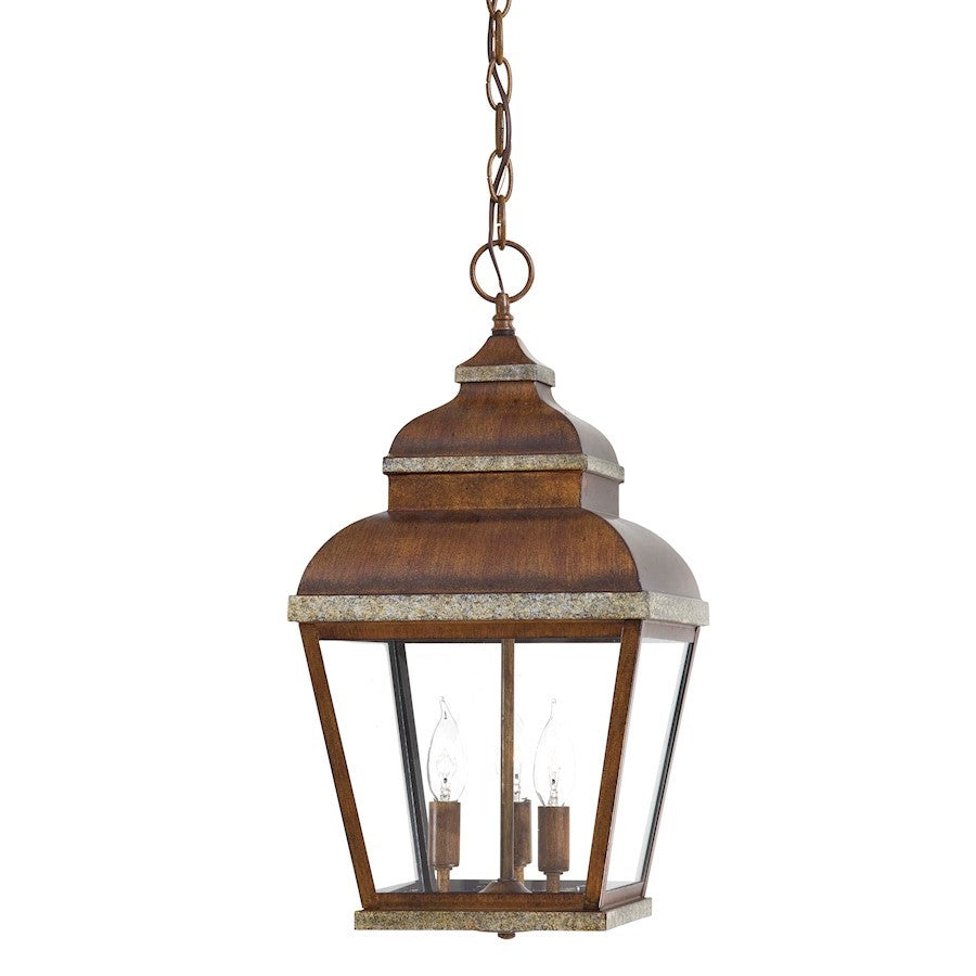 OPEN BOX ITEM: Minka Lavery Mossoro 3 Light Chain Hung, Mossoro Walnut w/Silver