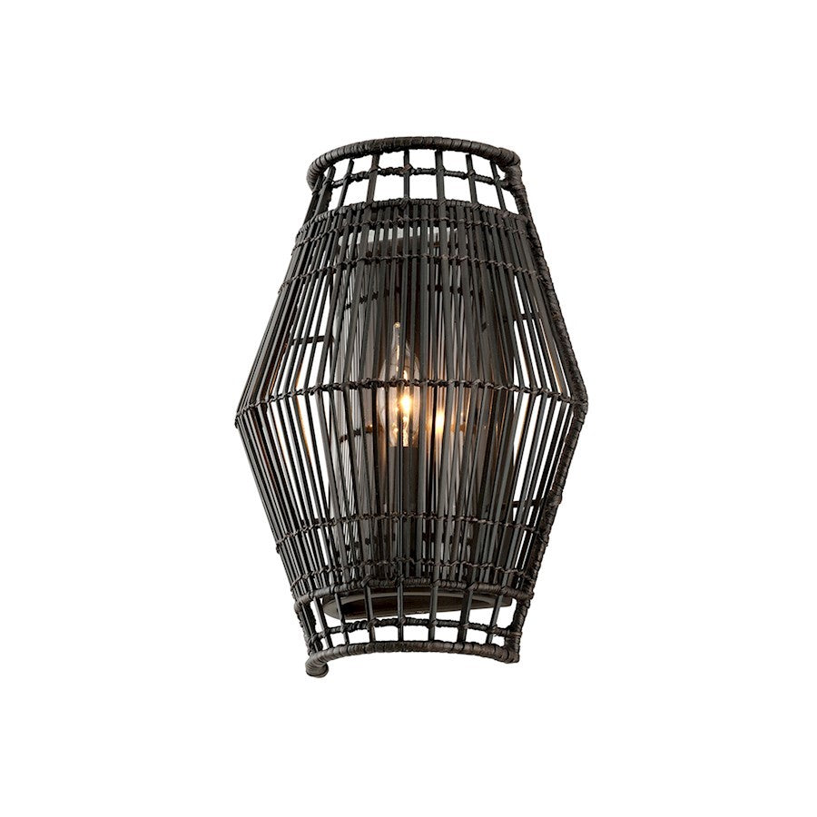 OPEN BOX: Troy Lighting Hunters Point 1 Light Wall Sconce, Espresso - TOB6721