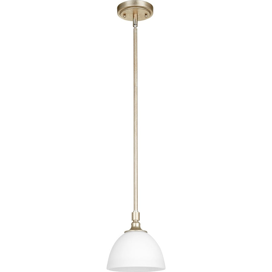 Quorum Celeste 1 Light 7' Pendant, Aged Silver Leaf