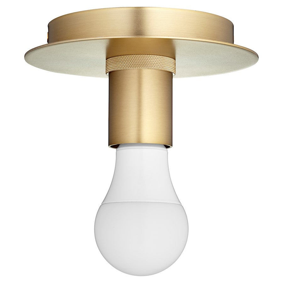 Quorum 1 Light Ceiling Mount, Aged Brass