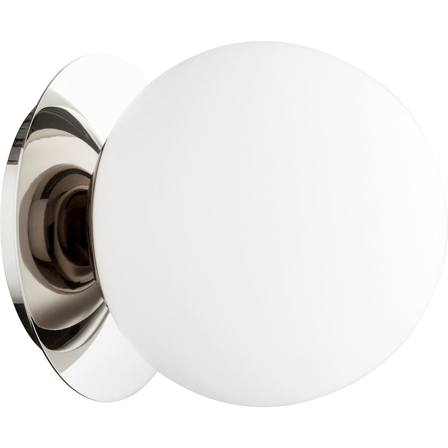 Quorum 1 Light Globe Wall Ceiling Mount, Polished Nickel