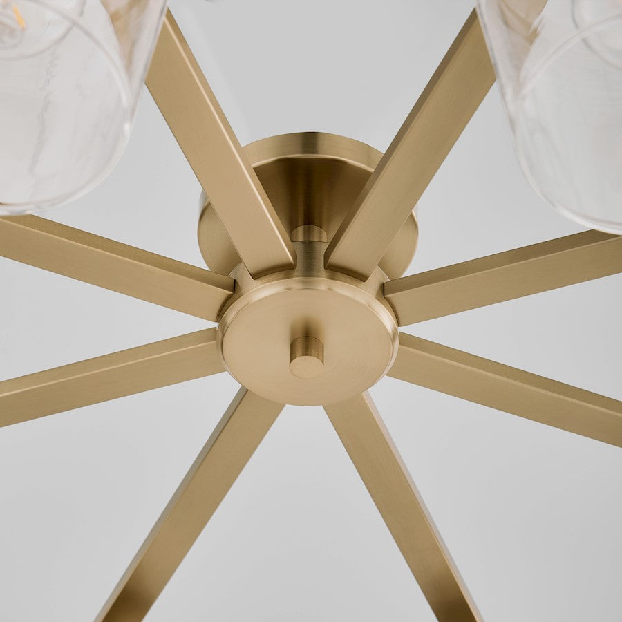 Quorum Veno 8Lt Ceiling Mount, Aged Brass/Clear