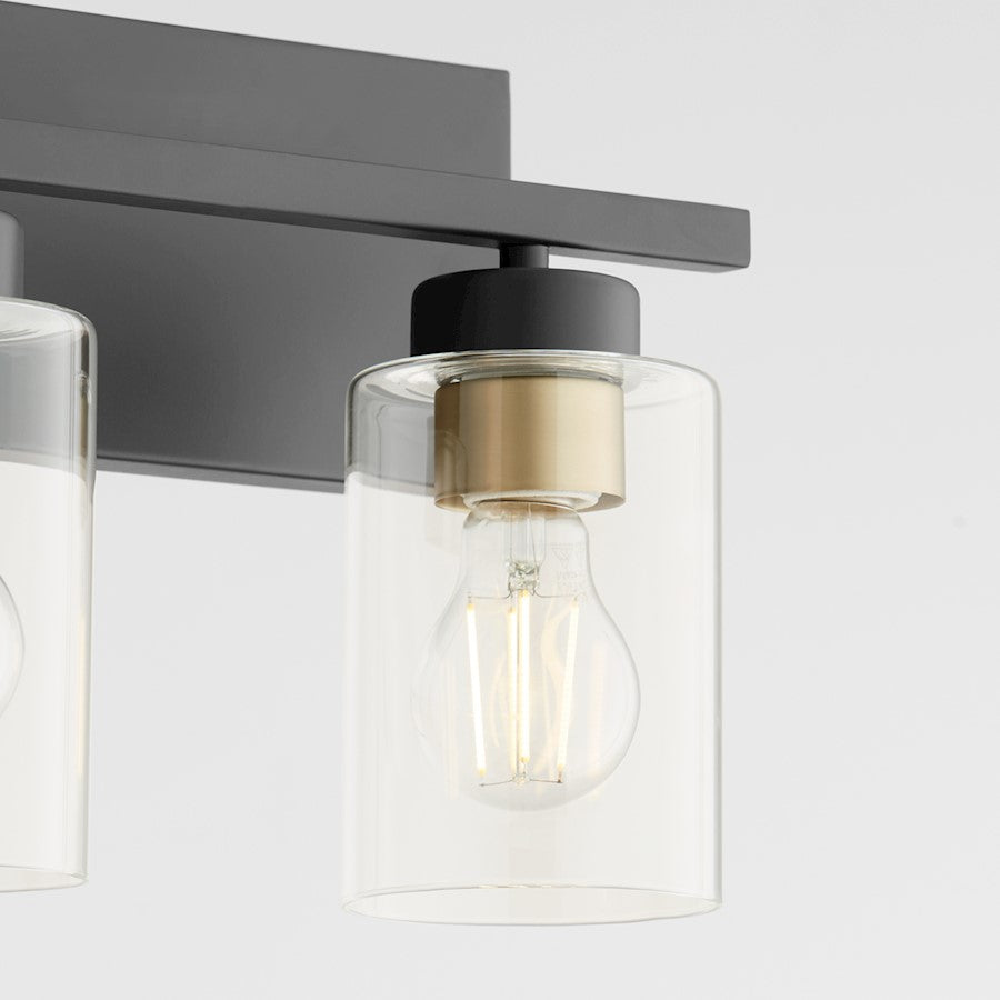 4 Light Bathroom Vanity Light, Matte Black