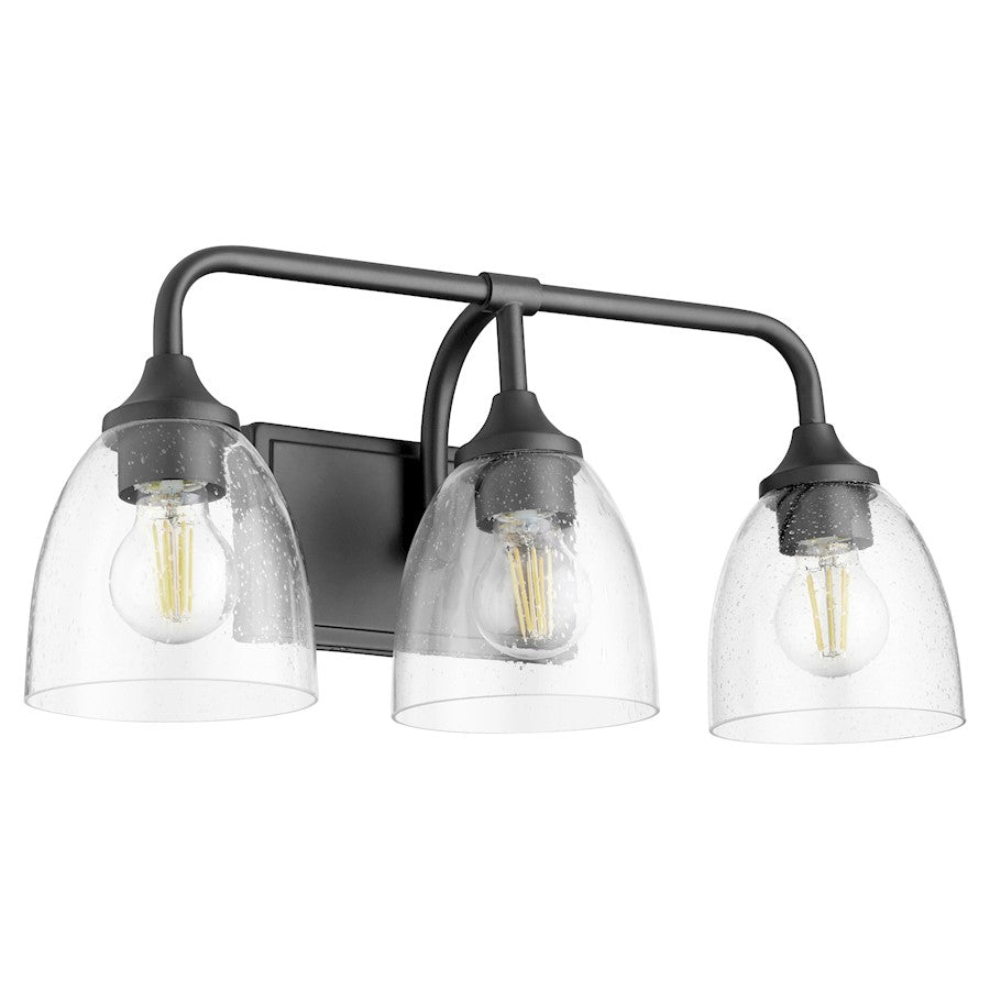 3 Light Bathroom Vanity Light, Matte Black