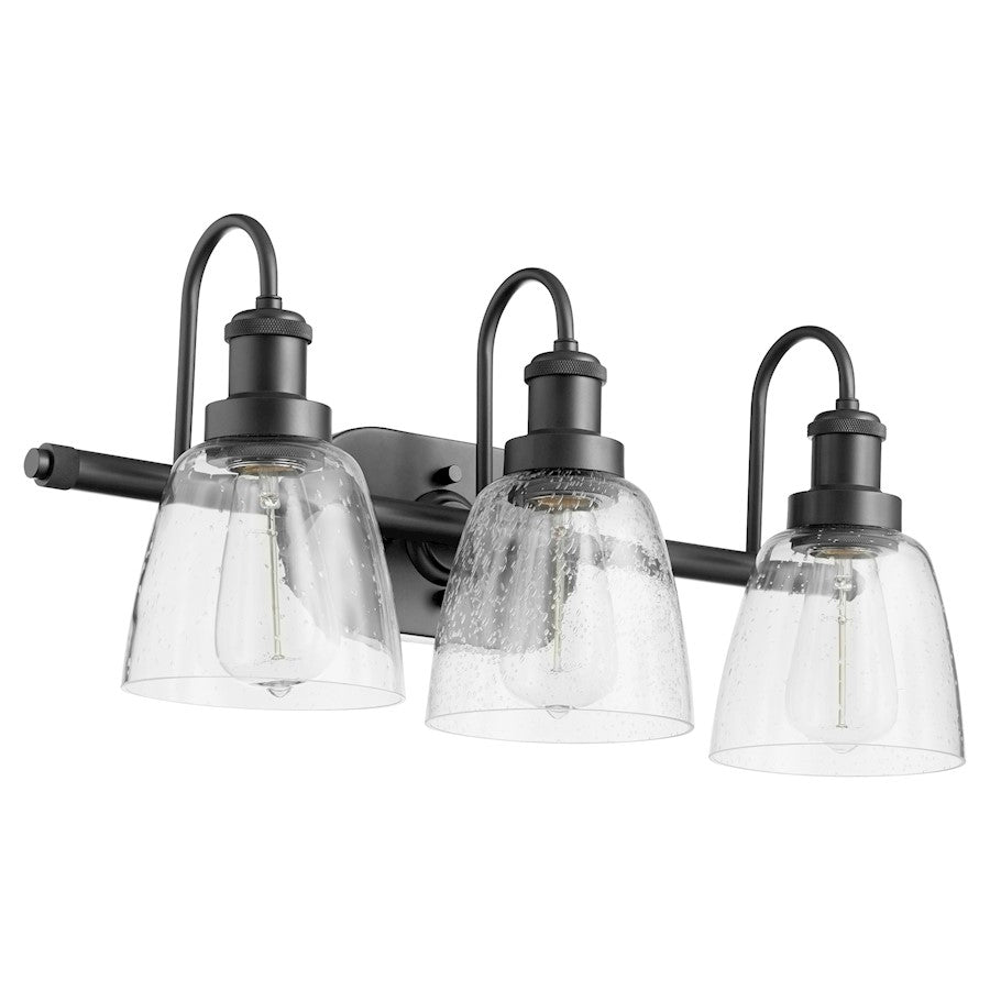 3 Light Bathroom Vanity Light, Matte Black