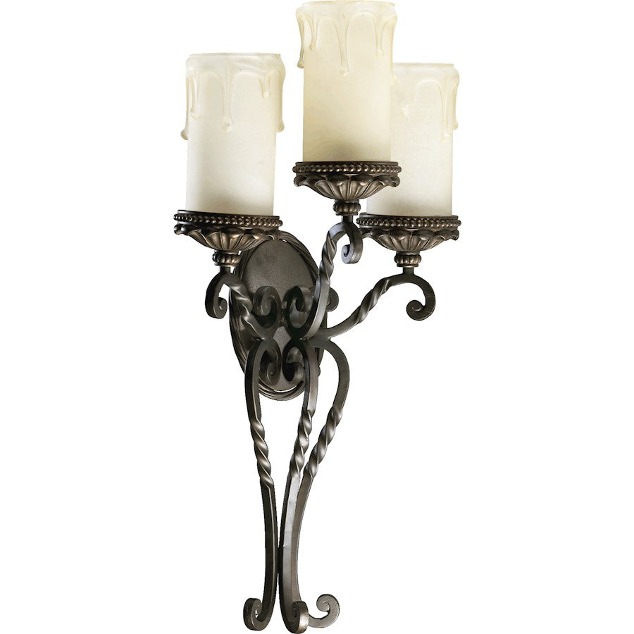 Quorum Alameda 3 Light Wall Mount, Oiled Bronze