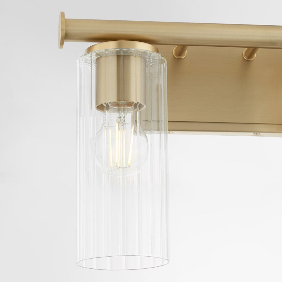 2 Light Bathroom Vanity Light, Aged Brass