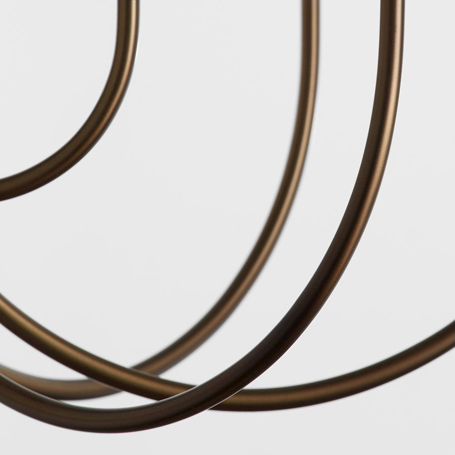 12 Light Chandelier, Dark Brass